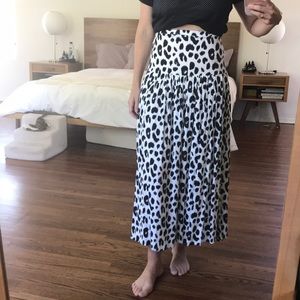 Animal print maxi skirt